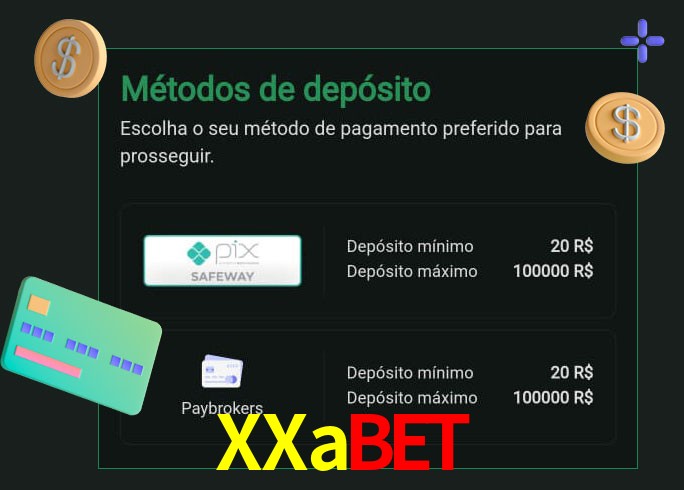 O cassino XXabet oferece uma grande variedade de métodos de pagamento